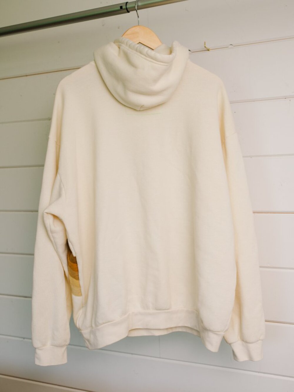 Aviator Nation Vintage White Tan 5 Stripe Relaxed Pullover Hoodie XL - Picture 3 of 8